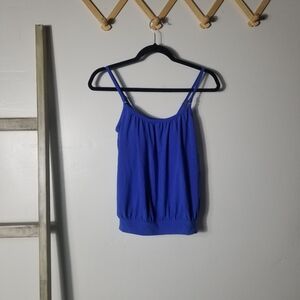 NWT AMERICAN BEACH WOMEN'S BLUE TANKINI TOP SIZE XS